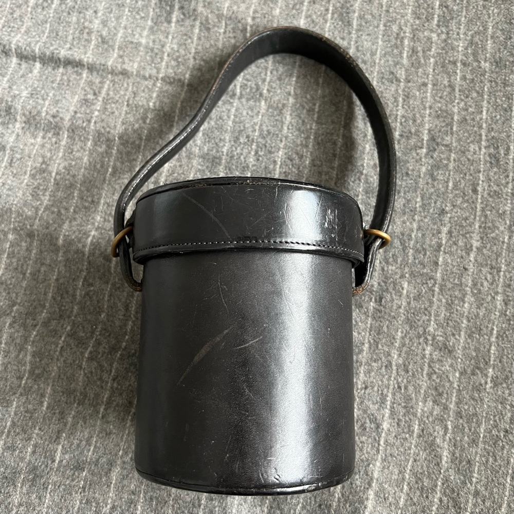 Johnny Farah vintage round bag black leather
